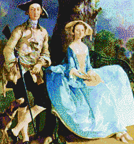 Mr and Mrs Andrews (Gainsborough) - Mosaic Art