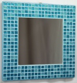 Turquoise Glitter 25cm - Mosaic Mirror